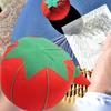 Tomatenförmiges Stecknadelkissen mit 4 cm Durchmesser, Tragbarer Nadelaufbewahrungshalter für Stickerei, Quilting und tägliche Nähprojekte