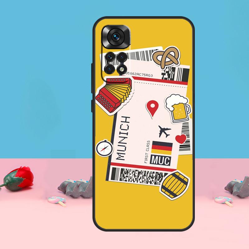 New York TOKYO Traveltickets Cover For Xiaomi Redmi Note 12 10 11 13 14 15 Pro Plus Case For Redmi 15C 13C 12C 10C 14C 15