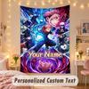 Custom Personalized Tapestry,Jujutsu Kaisen Print Custom Name Text Wall Art Hanging for Bedroom