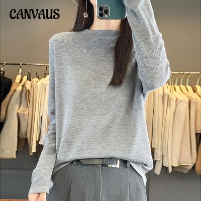 Half-high Neck Knitted Bottoming Shirt Women's Autumn and Winter Loose Thin Section of Solid Color Inner Knitwear
