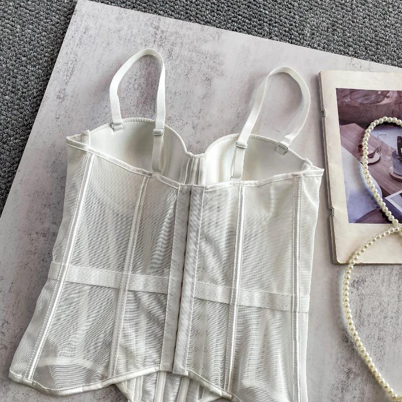 Netz Sexy Taillierte Dame Elegant Formgebend Damen Bustier Mädchen Schlank Abendmode Crops Dame Kurzer Body Shaper