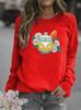 Women's Printed Round Neck Hoodie