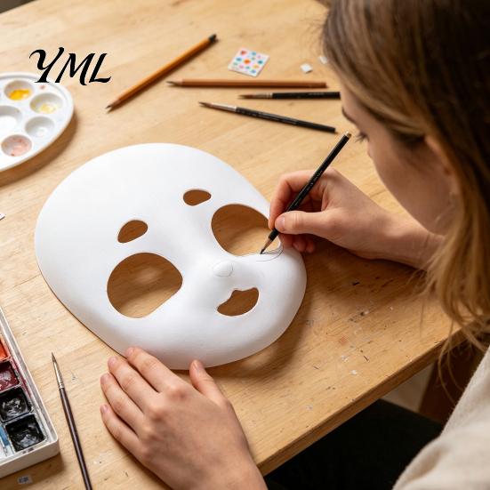 Plastic Base Mask Fursuit Head Mask, DIY Blank 3D Furry Animal Therian for Halloween Cosplay Masquerade Costume Party