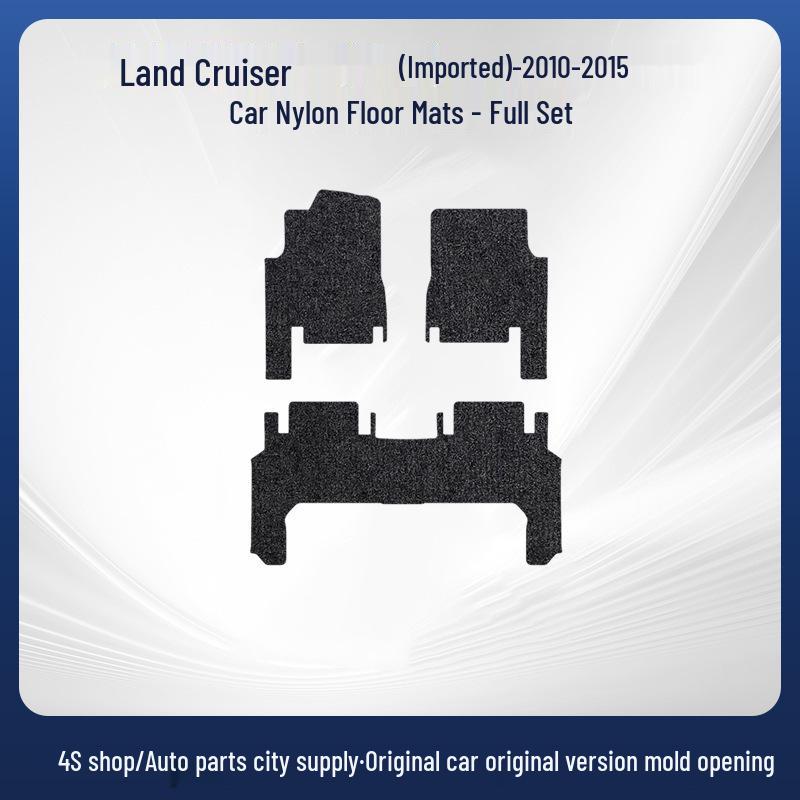 Toyota Land Cruiser Imported Nylon Black Velour Dirt-Resistant Floor Mats