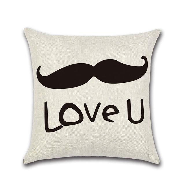 Valentine'S Day Pattern Decorative Pillowcases Couple Cotton Linen Throw Pillow Case Pillowcase Kussensloop Almohada Zt236