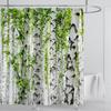 Modern 3D Printing Forest Refreshing Scenery Shower Curtain Waterproof Landscape Green Plant Mountain With Hooks Bathroom Decor