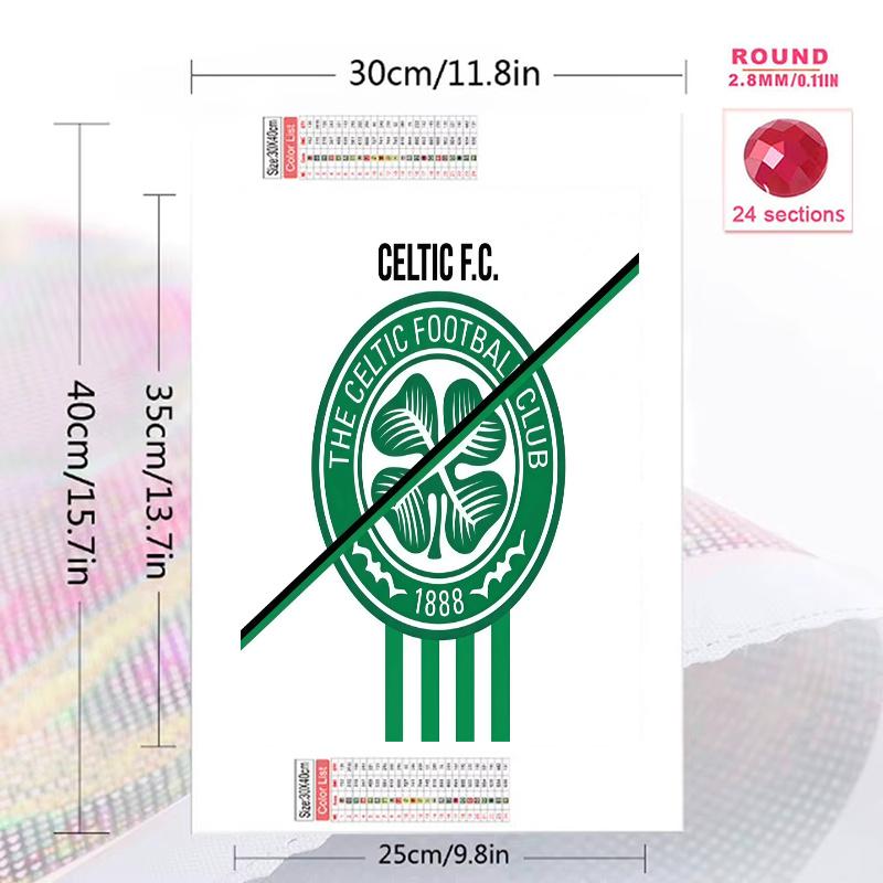 Celtic F.C 100% Round Full Drill 5D DIY Diamond Painting Embroidery Cross Stitch Rhinestone Décor