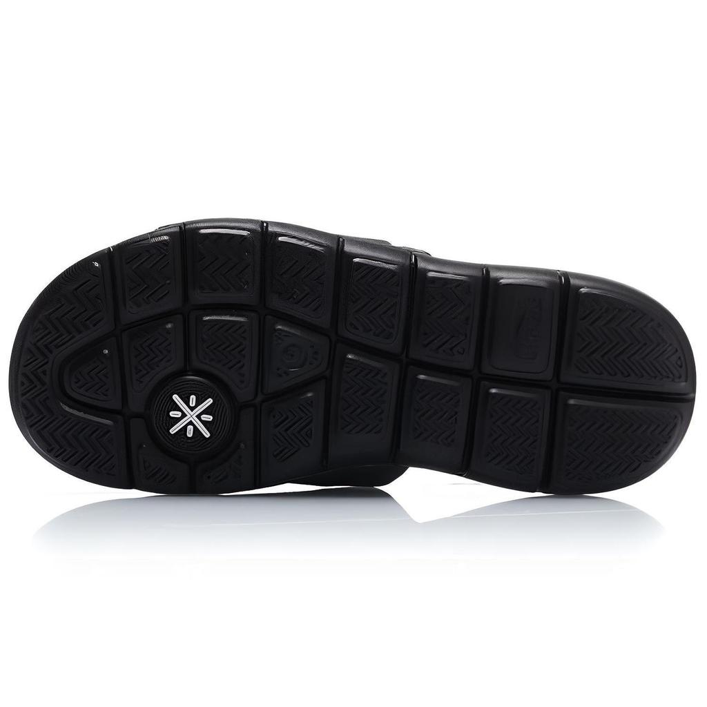 Li Ning Rubber Sole Slide Slippers Men's Black AGAP009-3