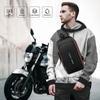 Men's Anti-Theft Chest Sling Bag Durable Oxford Fabric Motorcycle & Casual Sport Crossbody Bag Dual Zipper Compartments
