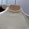 Ladies Winter Fleece Lined Thermal Long Sleeve Slim Fit Basic Solid Color Pullover Knitted Warm T Shirt Top for Layering
