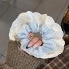 Korean Gingham Ballet Hair Tie - Cute Creamy Style Hair Rope with Lace Edge