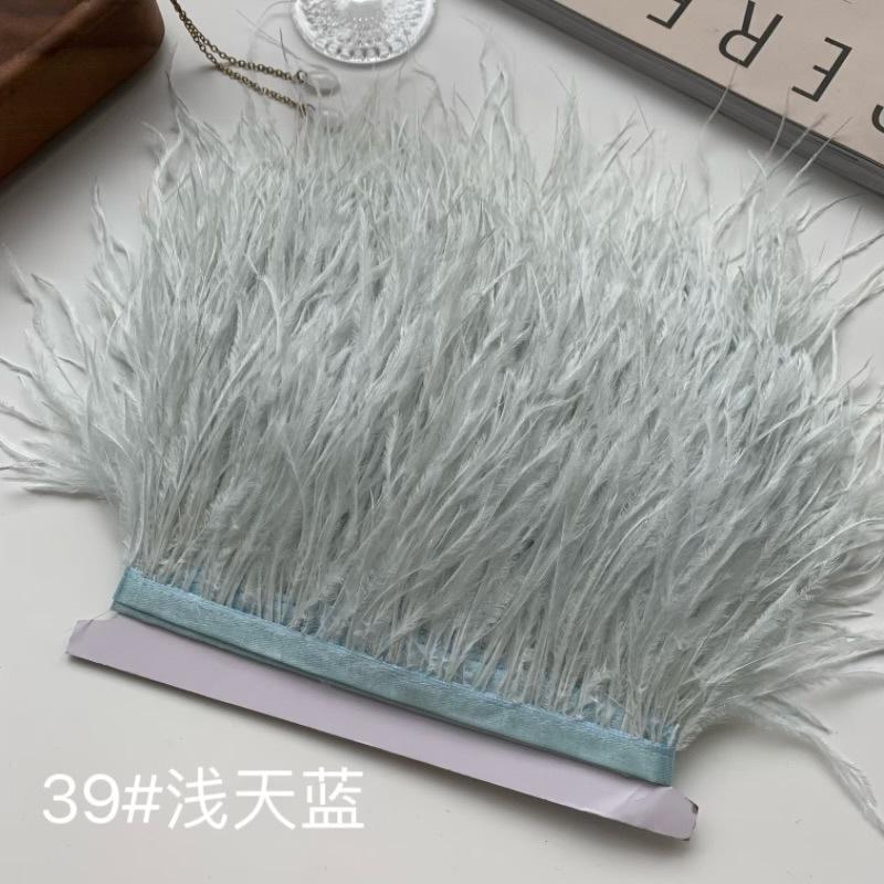 Ostrich Hair Cloth Edge 10-15Cm Clothing Accessories Diy Skirt Decoration Dress Neckline Cuffs Feathers