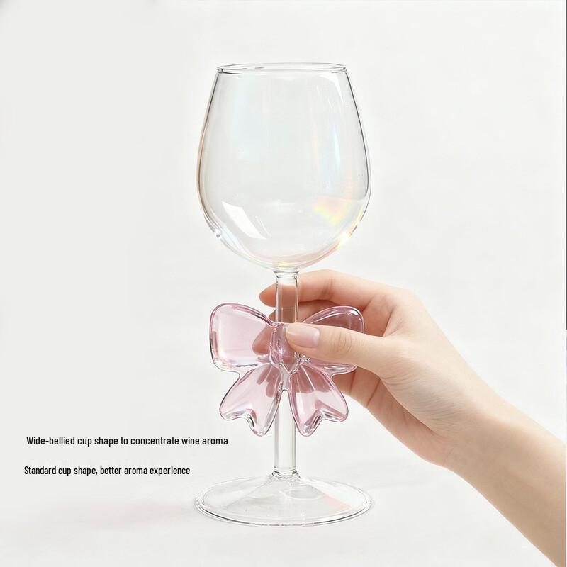 High Borosilicate Glass Bowknot Wine Glass