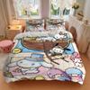 3pcs Cartoon Kitty On a Wooden Ship Bedding Set - Includes Quilt Cover and Pillowcases, Suitable for All Seasons,  H043