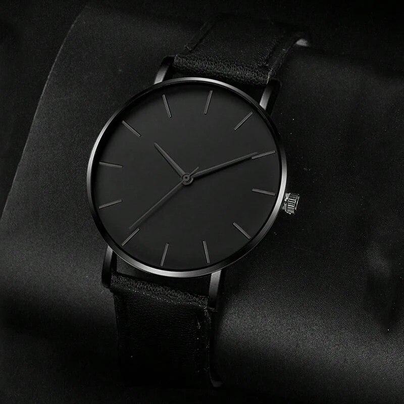 5PCS Set Mens Sports Watches Man Business Quartz Wristwatch Leather Bracelet Men Casual Clock Watch