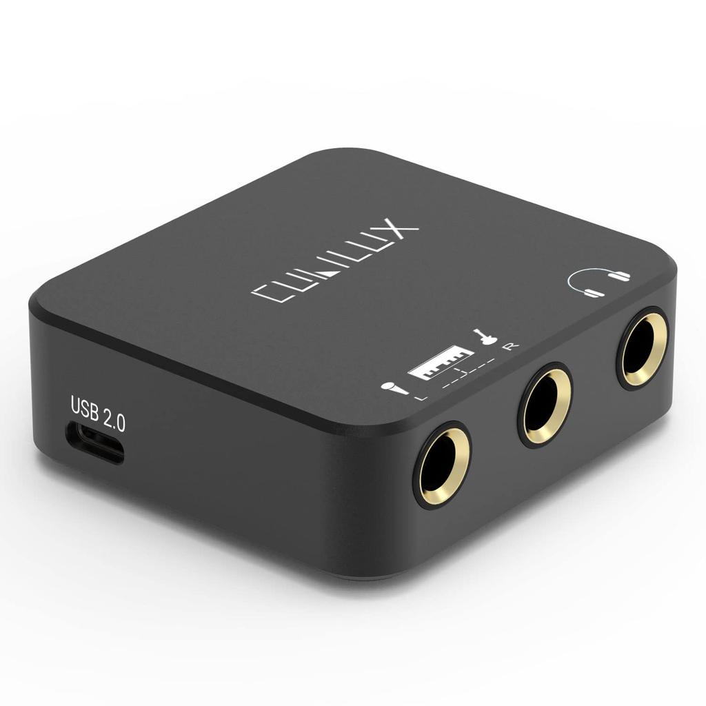 Cubilux USB C to Microphone to Conversion Mixer with Mono Inputs and Stereo Recording for and Digital Piano HMS-C3 6.35mm Adapter, Type-C 6.35mm