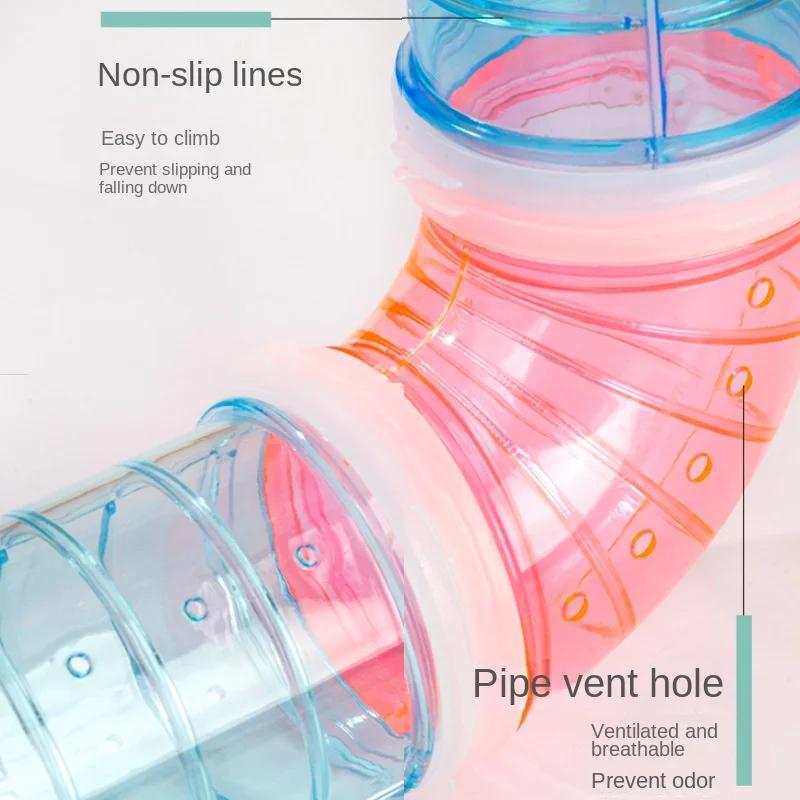 Hamster Tunnel Plastic Toy Rodent Training Channel Durable DIY Splicing Maze Tube External Pipeline for Small Animal Accessories