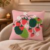Strawberries Cushion Cover Anti-dustmite Pillowcase Invisible Zipper Silky Short Plush Sofa Cushion Cover