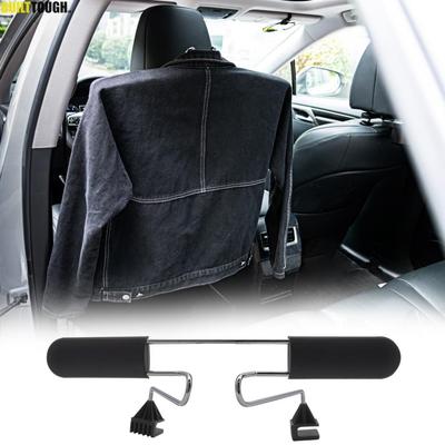 Extendable Car Hanger Coat Clothes Back Seat Headrest Hangers Cloth Jacket Suit Trousers Holder Rack Universal Chrome Hook Auto
