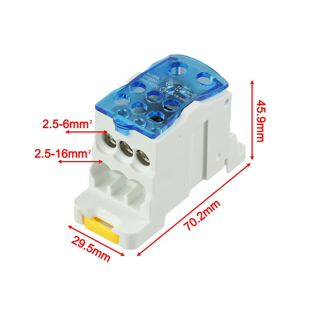 80A ~500A Electric Split Din Rail Terminal Block Junction Box Power Wire Electrical Connector Terminal Block Connector