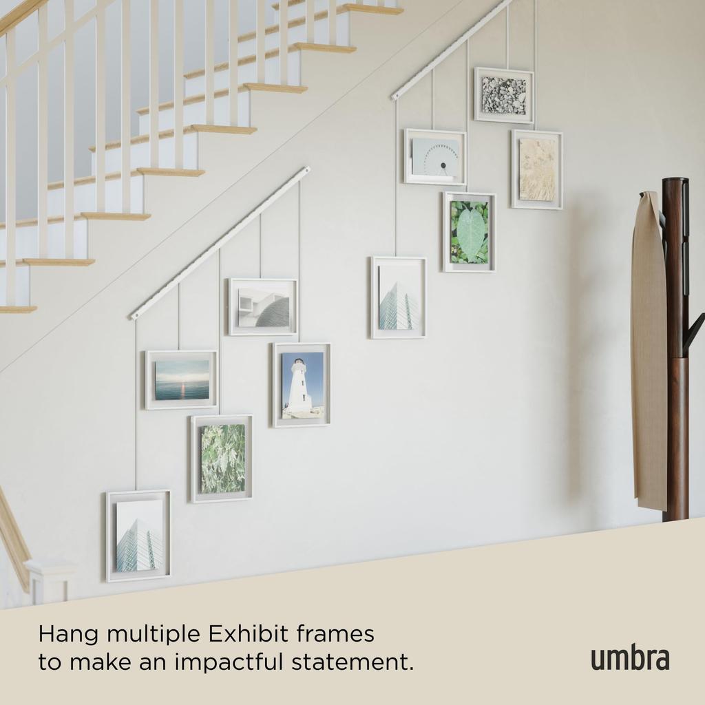 Umbra EXHIBIT Photo Display Frame, Stylish Postcard Size, 2L Size, White (Product Code: 21013426660)