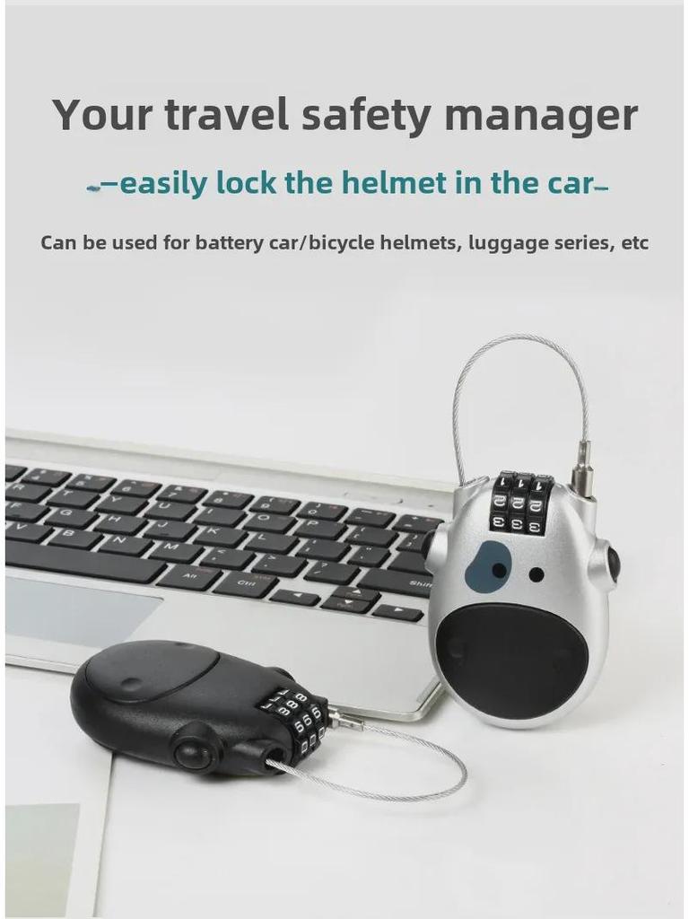 Teleskopický lankový zámek Yifeng Cartoon Cow na kufry, auta, oblečení, sáně a helmy