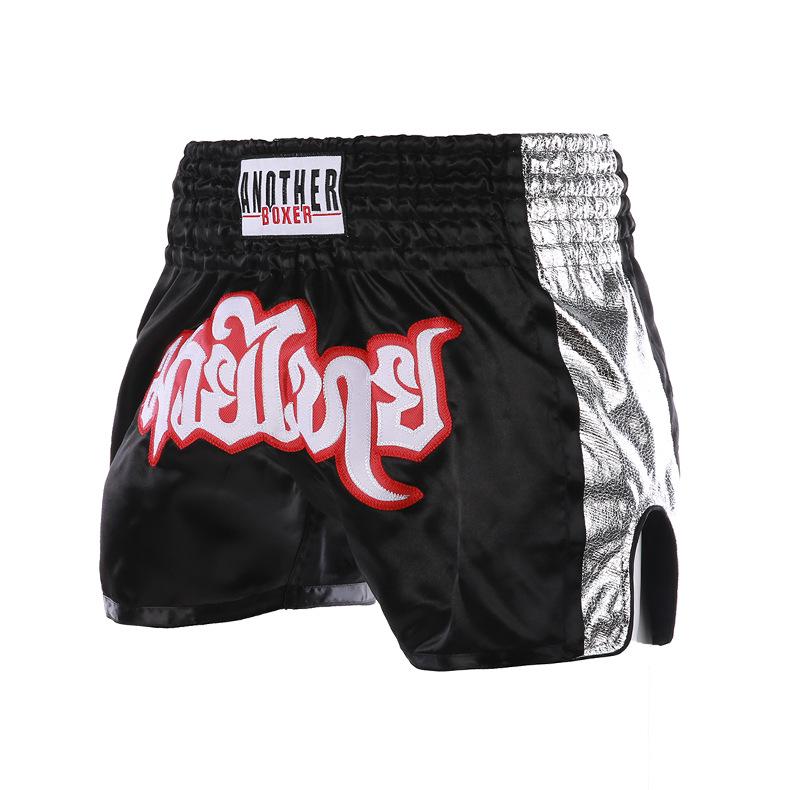 High Kick Style Muay Thai Boxing Shorts - Shiny Leather Martial Arts Team Uniform
