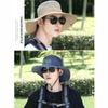 Summer Men Camping Big Brim Sun Protection Fisherman Hat Outdoor Riding Mountaineering Fish Hat Hiking Breathable Hat