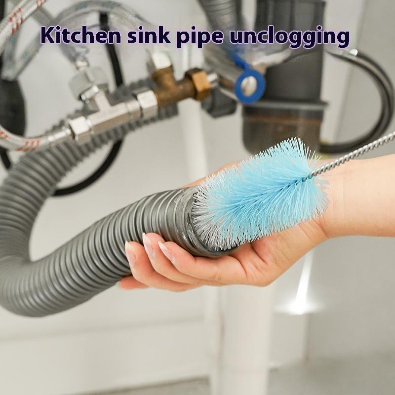 1/2Pcs Household Bendable Sink Bathroom Sink Drain Pipe Brush Bathroom Tool Kitchen Utensils Drain Cleaning Brush