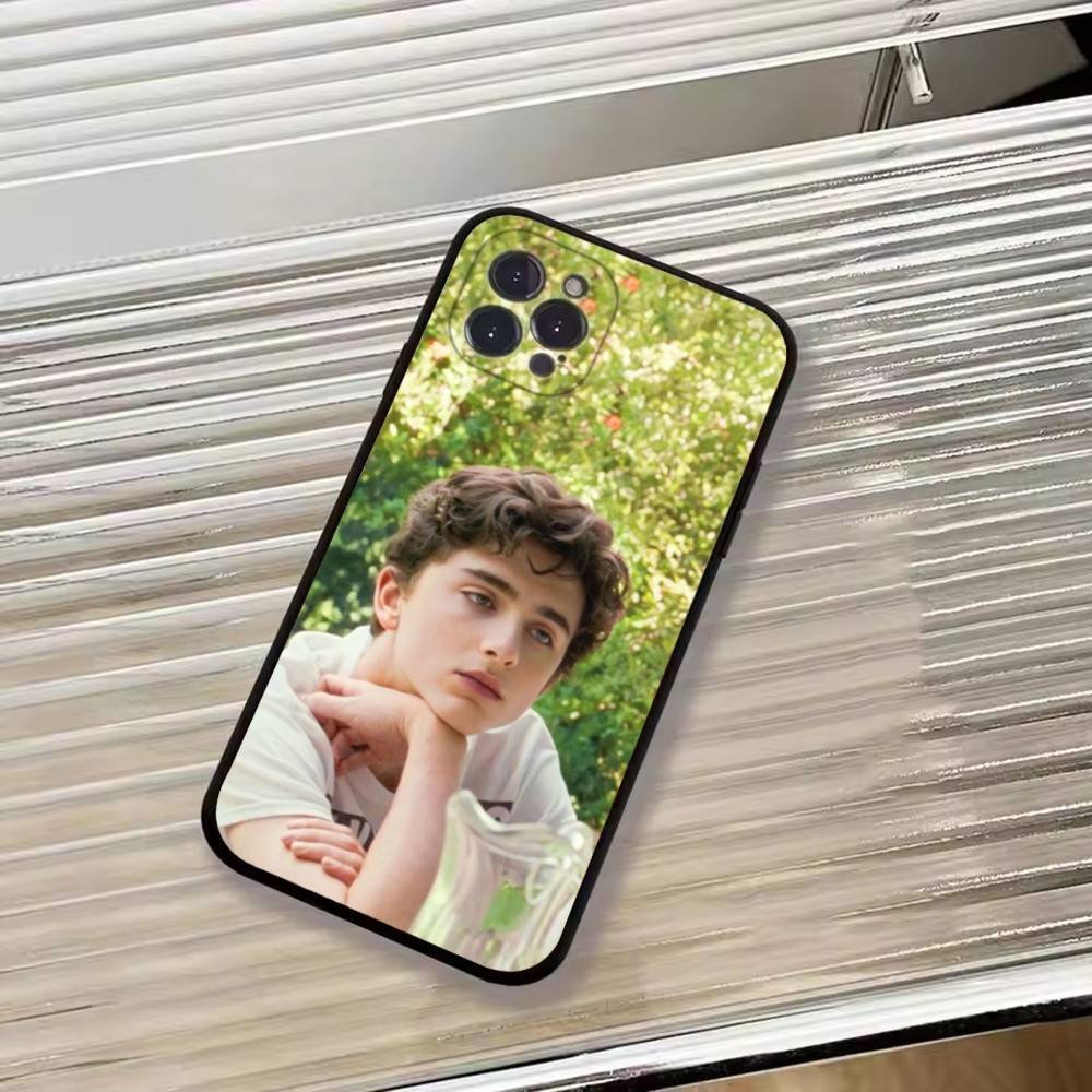 Heißer Schauspieler T-Timothée Chalamet Handyhülle Für iPhone 17,16,15,14,13,12,11 Plus,Pro Max,XS,Weiche Schwarze Hülle