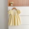 Sommer kariertes Prinzessinnenkleid & Baby Strampler Geschwister Outfits