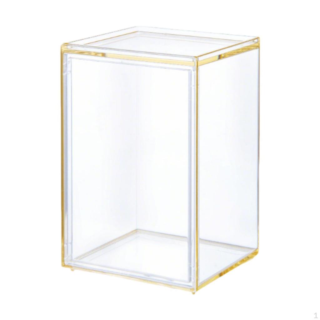 Acrylic Display Case Doll Box Showcase Storage Organizer for Office Desk
