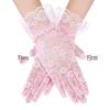 Elegant Women's Mesh Rose Lace Trim Gloves - Bridal Wedding Accessories