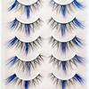 Cross-border Multicolor 3D Eyelashes: Thick, Voluminous Eye Accents for Children's Day, Halloween, Christmas, and Cosplay