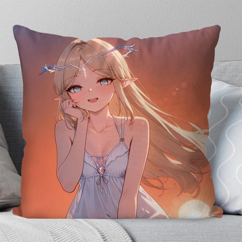 Cartethyia Anime Game W-Wuthering Waves Pillow Case Square Pillow Bedroom Sofa Leisure Comfort Living Room Home Decoration 40X40