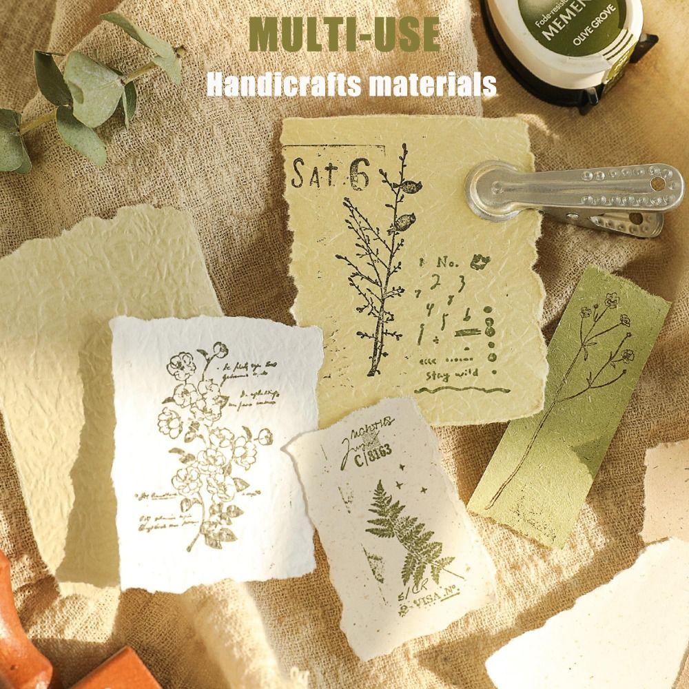 16Pcs Lace Edged Mulberry Special Paper Texture Sensation Textured Scrapbook Paper  Letters