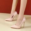 2025 Spring Super High 12cm Stiletto Heels Pumps Women Shoes Pointed Toe Florescence Patent Leather Office Thin Heel