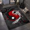 Pisces Yin Yang Art Print Carpet for Living Room Bedroom Bedside Sofa Floor Mat Modern Home Decor Area Rug Large Size
