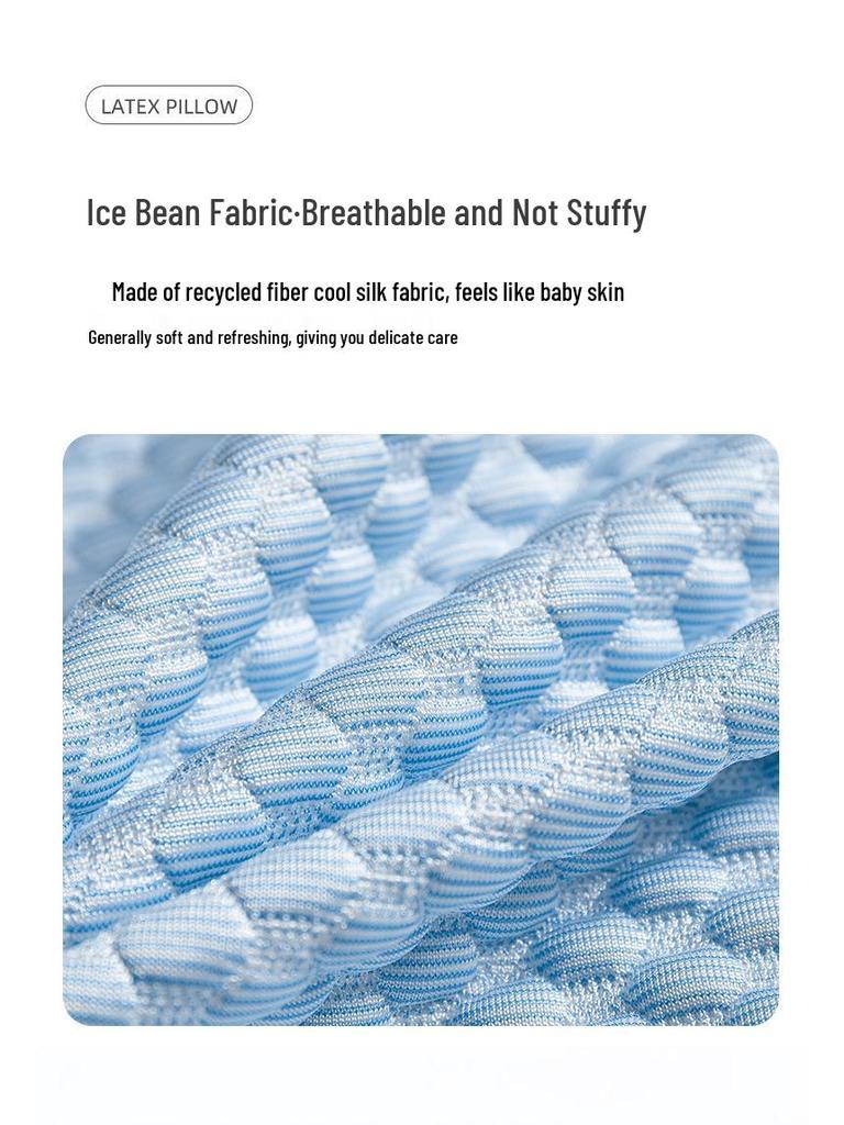 Thailand Natural Latex Neck Massage Pillow - Breathable, Cooling, and Supportive for Adults and Students
