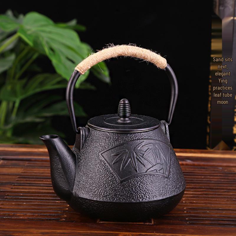 800ml Japanese-style Cast Iron Teapot with Filter and Copper Lid