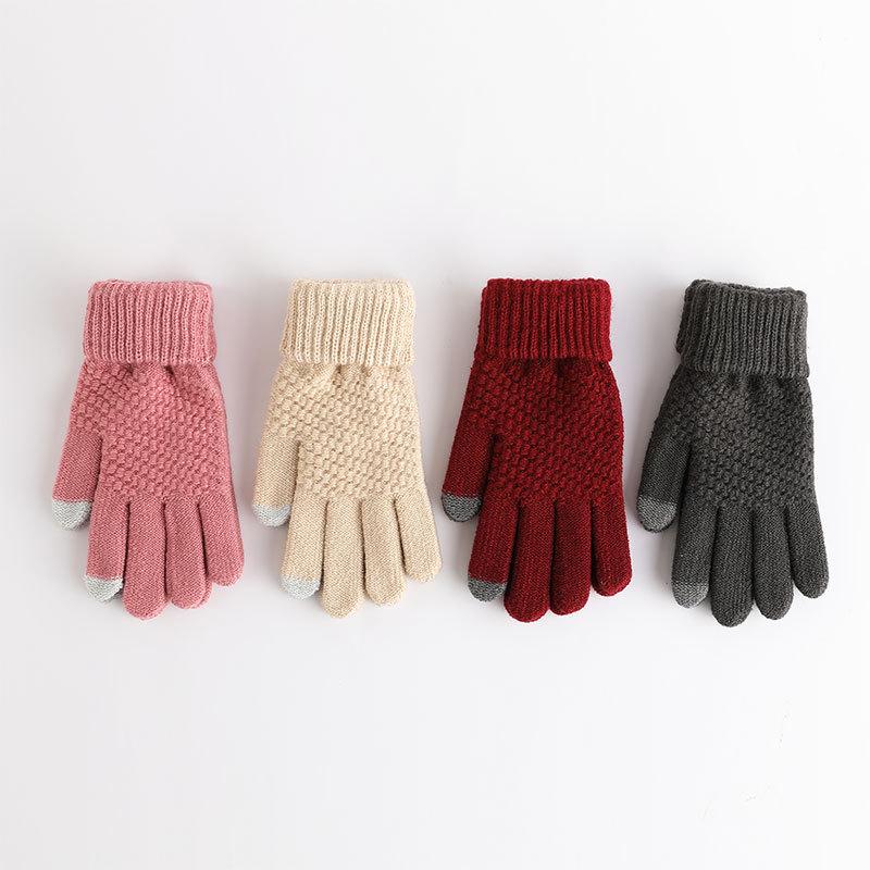 Herbst- & Winter-Touchscreen-Jacquard-Handschuhe mit Samt für Männer & Frauen - Warm, modisch & grenzüberschreitend.