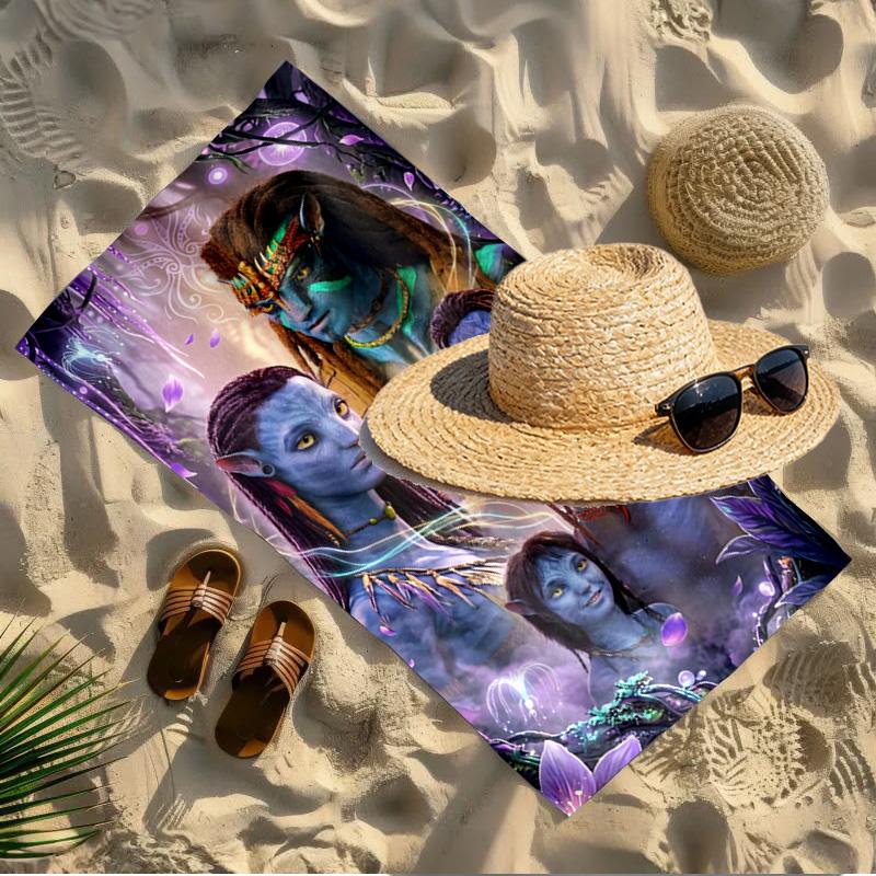 Avatar-Aufdruck Strandtuch Design, Weich, Leicht. für Zuhause, Badezimmer, Spa, Pool, Yoga, Surfen, Camping, Geschenk für Familie, Freund