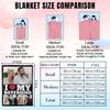 1pc Customized Blanket Your Design Logo Family Photo Print Warm Smooth Blanket Custom for Lover Dad Mom for Winter New Year Gift