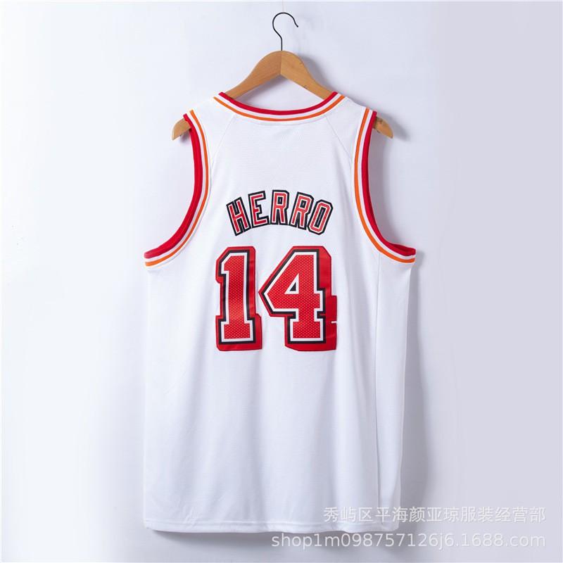 Embroidered Miami Heat 14 Tyler Herro Basketball Jersey Men Women Breathable Bamboo Charcoal Fiber Sport Shirt