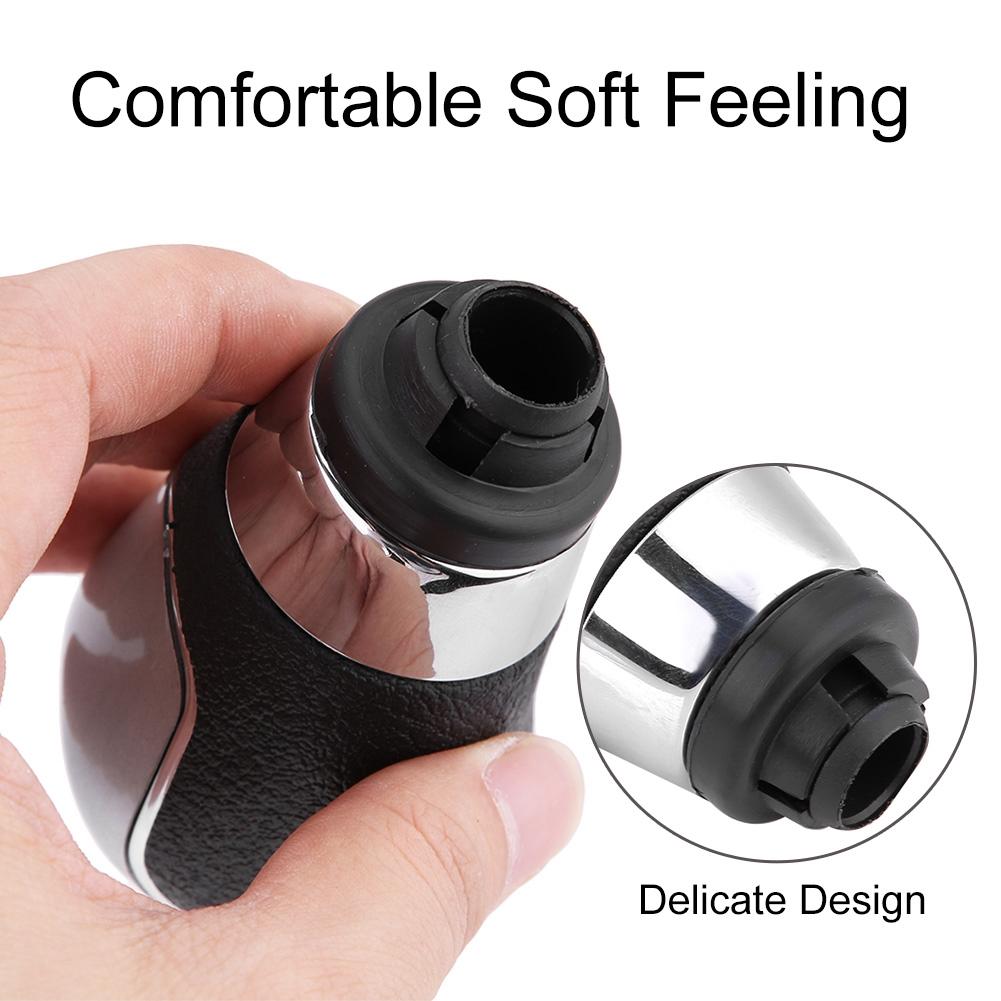 Car Gr   Knob Hd, ABS Plastic Black Silver 5 Speed   Knob for  Mk7 2008-2013