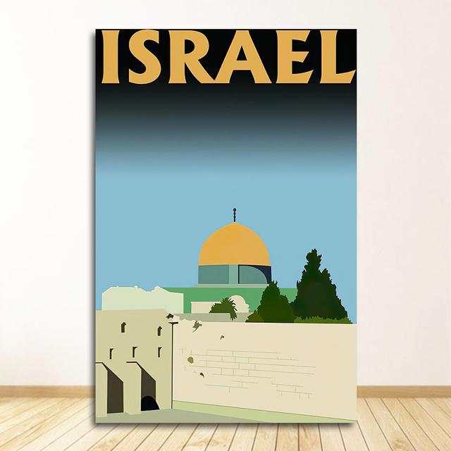 Prints Wall Art Canvas Painting Room Home Decor Bangkok Tel Aviv Europe World City Tour Travel Scenery Vintage Landscape Poster