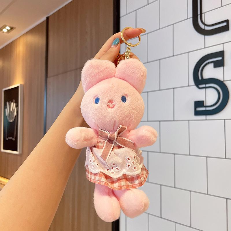 Cute Rabbit Plush Companion Doll Stuffed Animal Keychain Bag Car Pillow Plush Animal Plush Toy Sleeping Gift