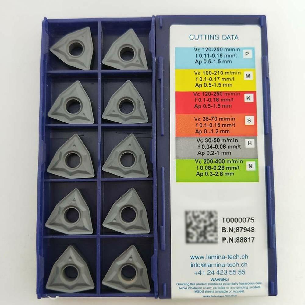 10pc WNMG080408-NN LT10 Carbide Inserts WNMG432 Milling Cutter Lathe Alloy Blade