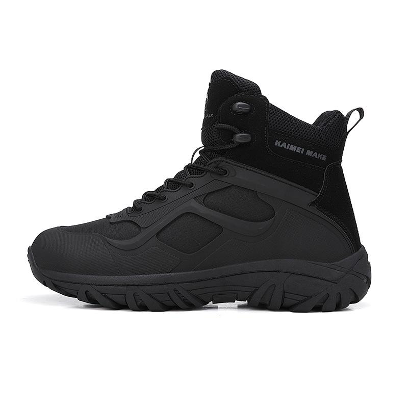 Large size medium and high top outdoor training combat boots mountaineering hiking desert jungle adventure shoes breathable and wear-resistant 39