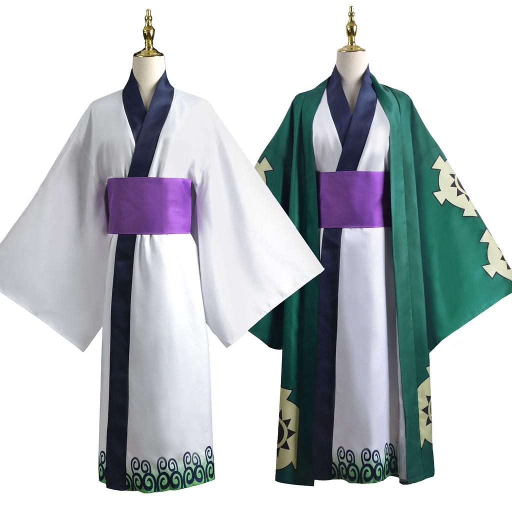One Piece Roronoa Zoro Wano Country Cosplay Costume Kimono For Men And Women